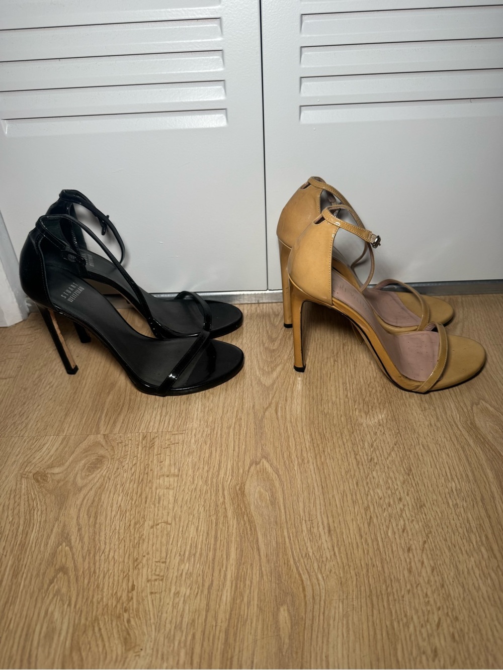 Lot of 2 Stuart Weitzman Women's Two-Pair Dress Sandals — Black & Tan - Picture 2 of 5